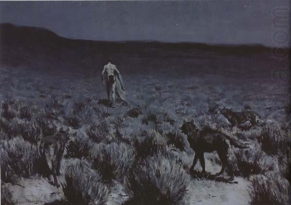Frederic Remington Calling the Moose (mk43) china oil painting image
